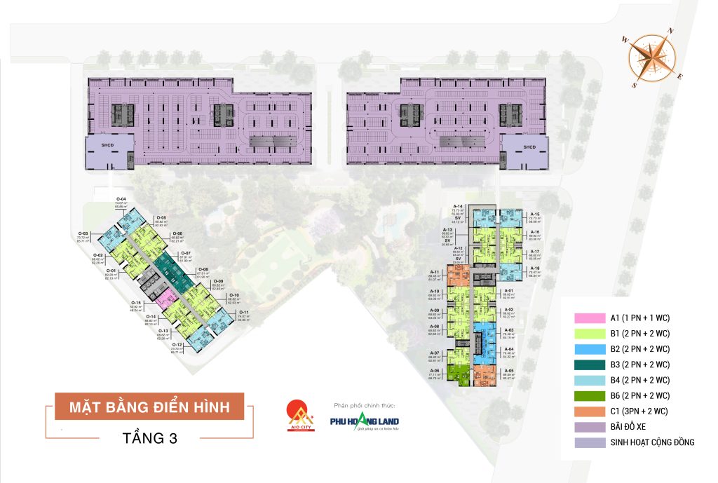 Mặt bằng tầng 3 Aio City