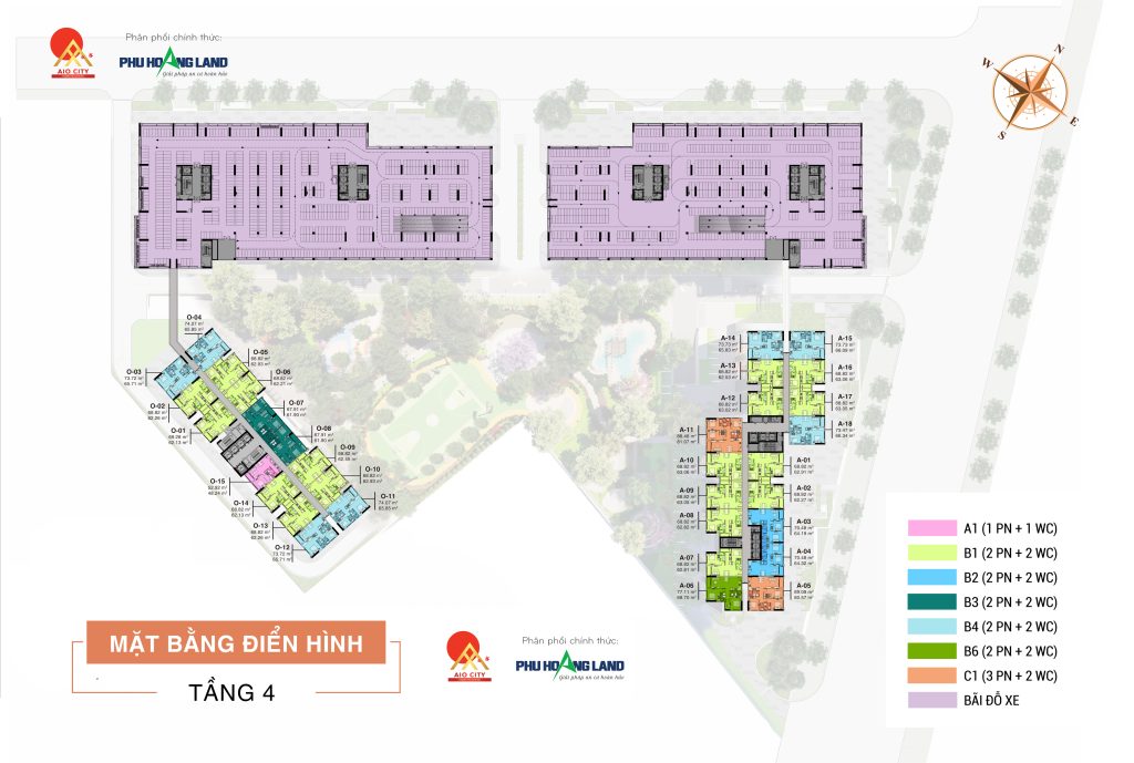 Mặt bằng tầng 4 Aio City