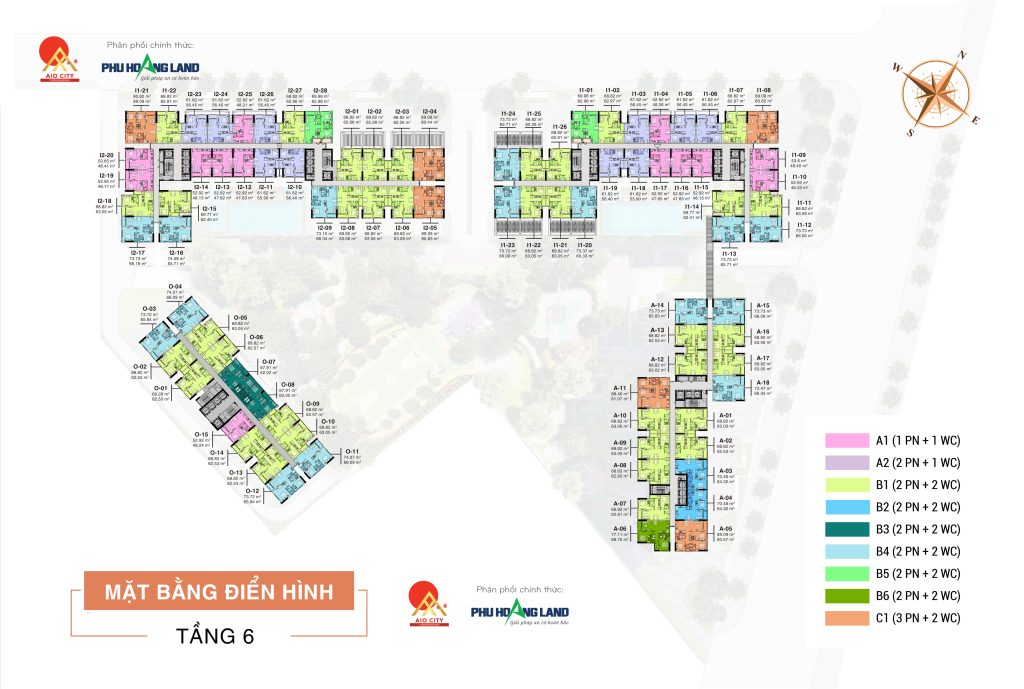 Mặt bằng tầng 6 Aio City