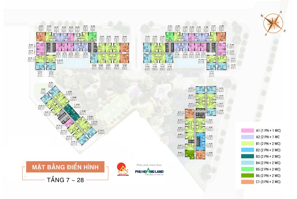 Mặt bằng tầng 7 - 28 Aio City
