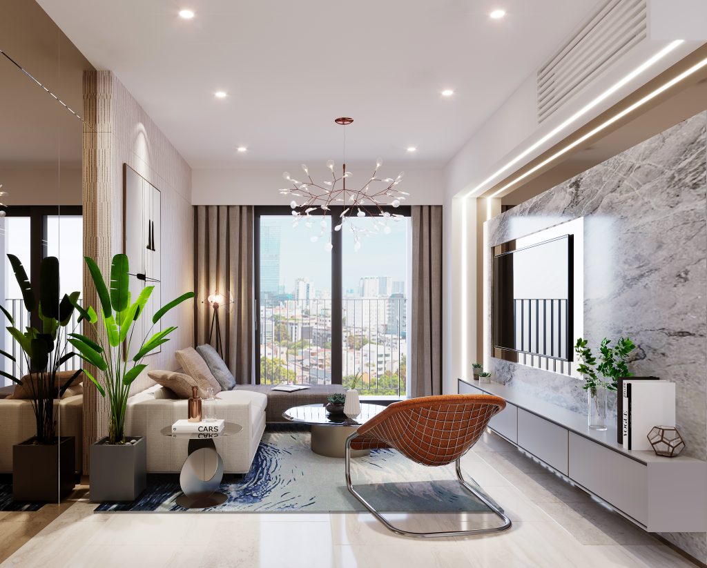 Nhà mẫu 2 phòng ngủ Aio City